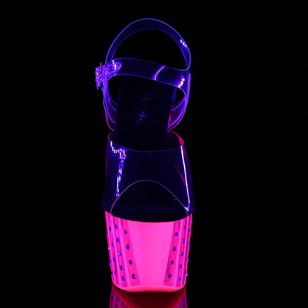 Pleaser Sandalias para mujer ADORE-708vlrs clr / neon h. rosa