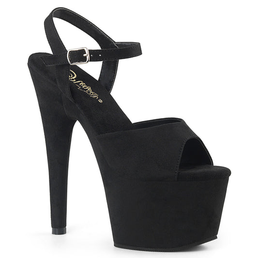 Pleaser Sandalias para mujer ADORE-709FS BLK Faux Suda / Blk Faux Suede