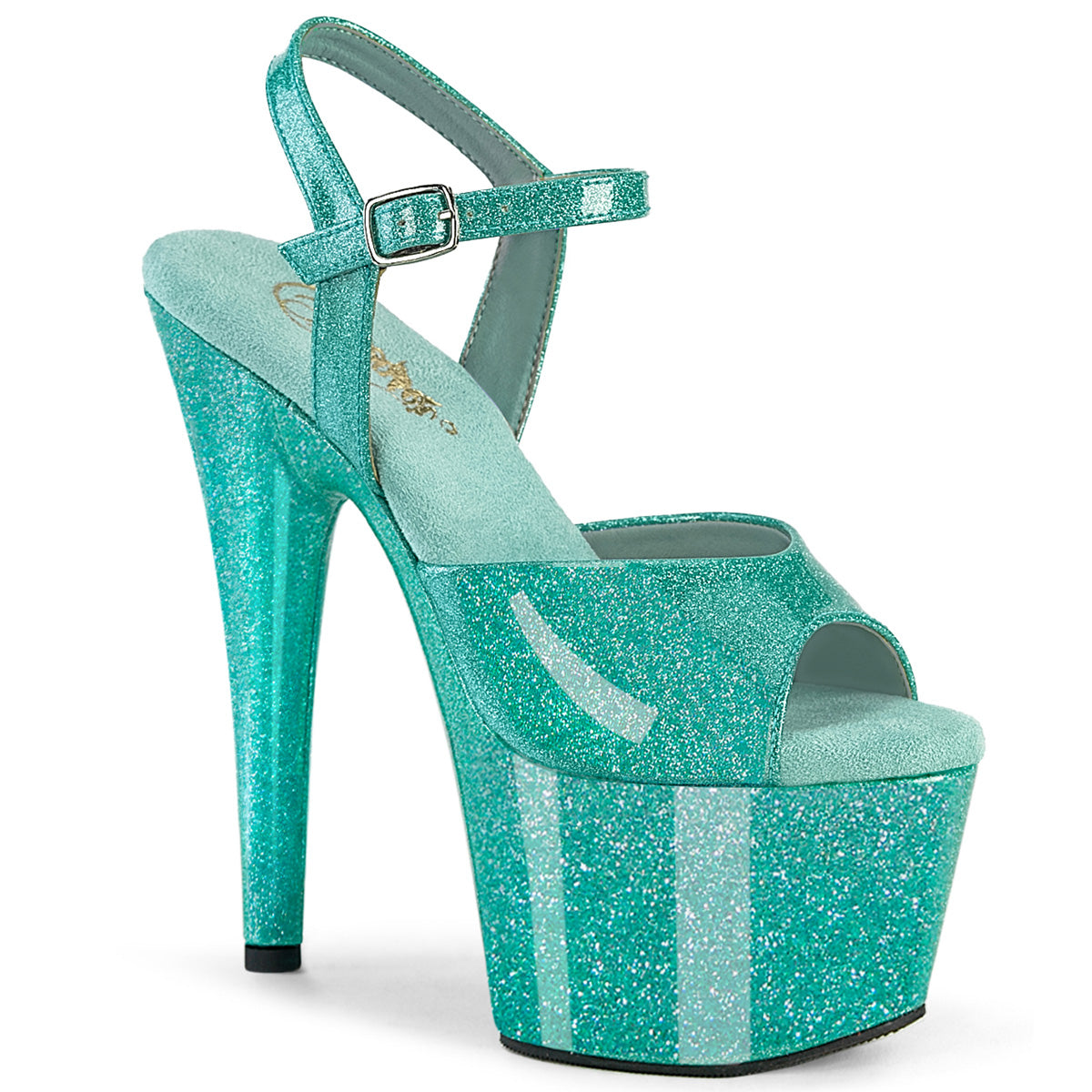 Pleaser ADORE-709GP Aqua Glitter Pat/M