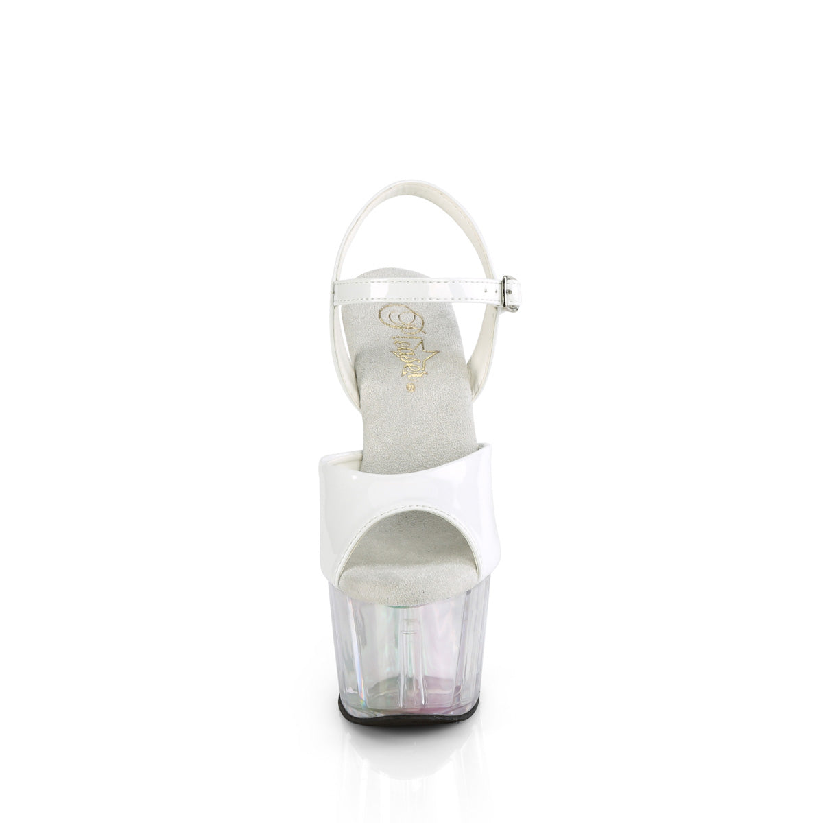 Pleaser ADORE-709ht wht holo/holo teñido