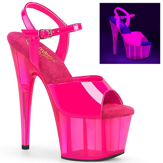 Pleaser   ADORE-709UVT Neon H. Pink Pat/H. Rosa teñido