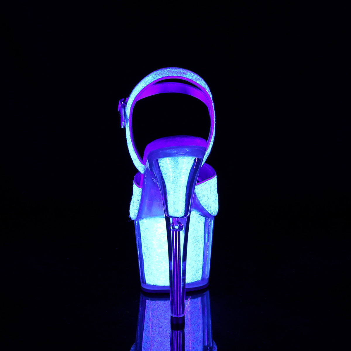 Pleaser Sandalias para mujer ADORE-710uvg Neon Opal Glitter / Neon Opal Brillo