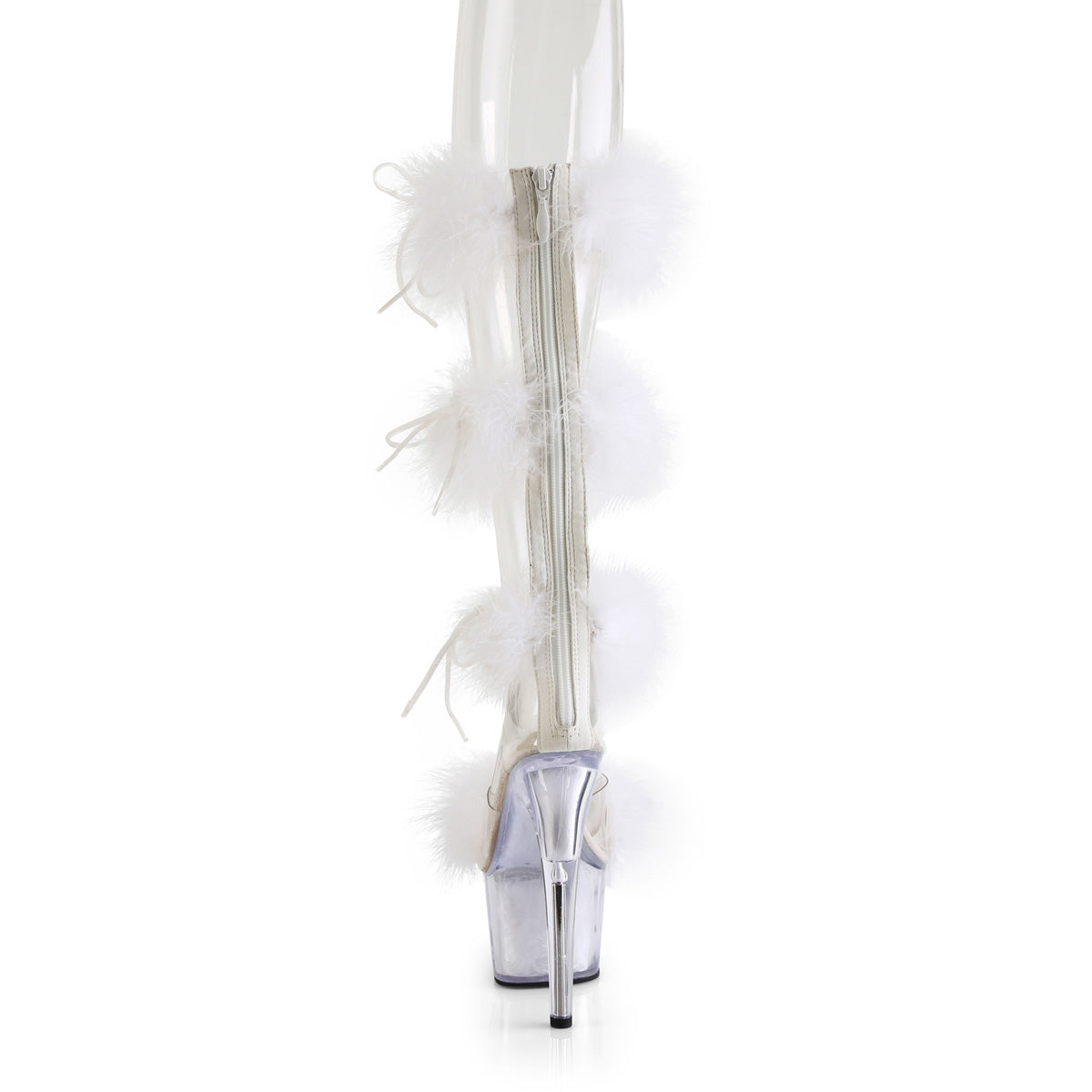 Pleaser ADORE-728F Clr-Wht Fur/M