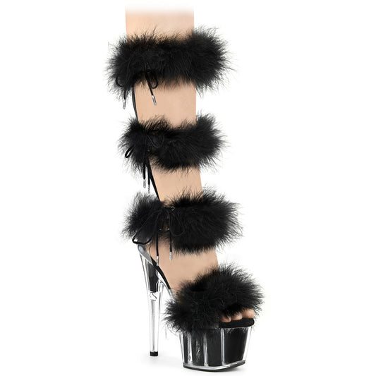 Pleaser   ADORE-728f CLR-Blk FUR/M