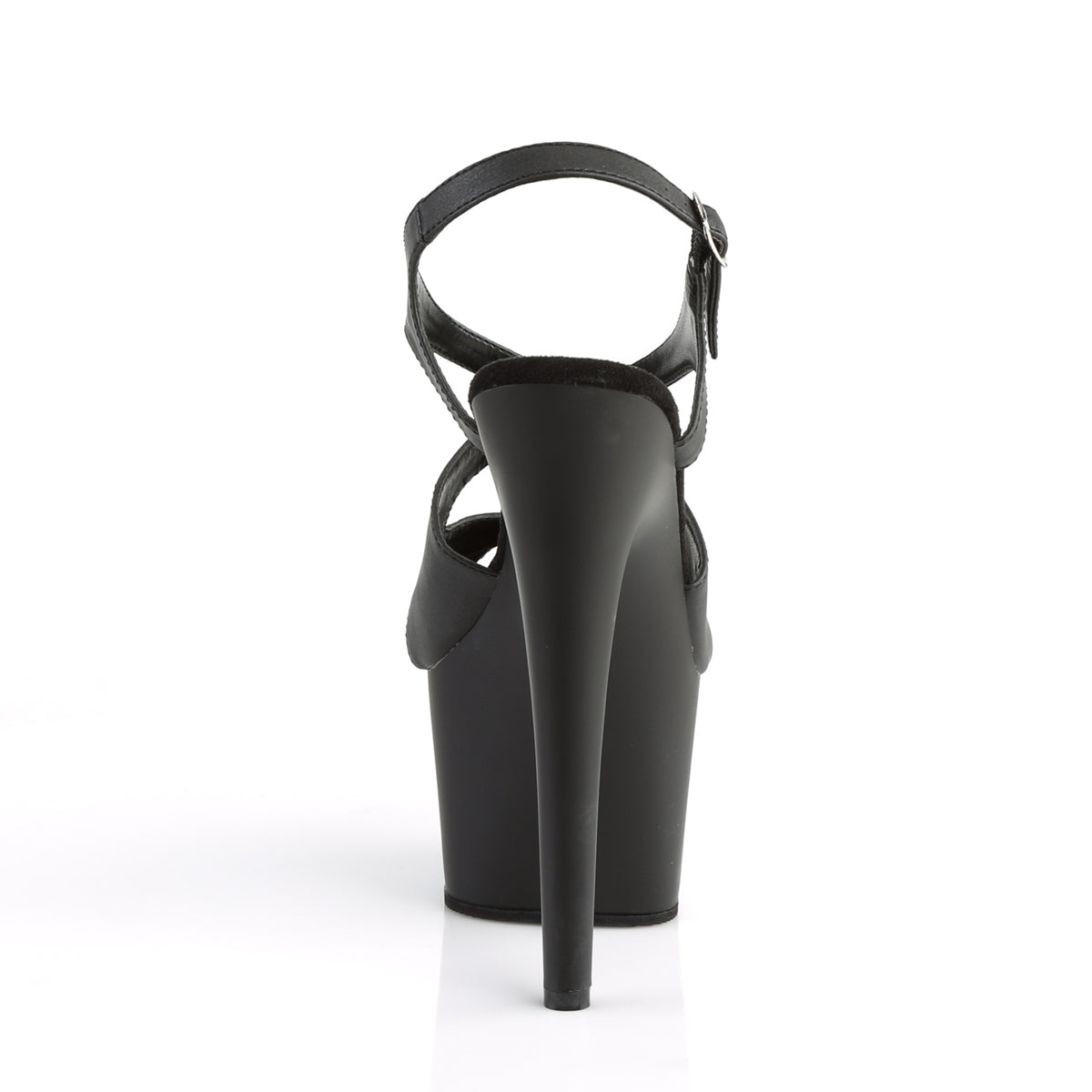 Pleaser Sandalias para mujer ADORE-730 Blk Faux Cuero / Blk Mate