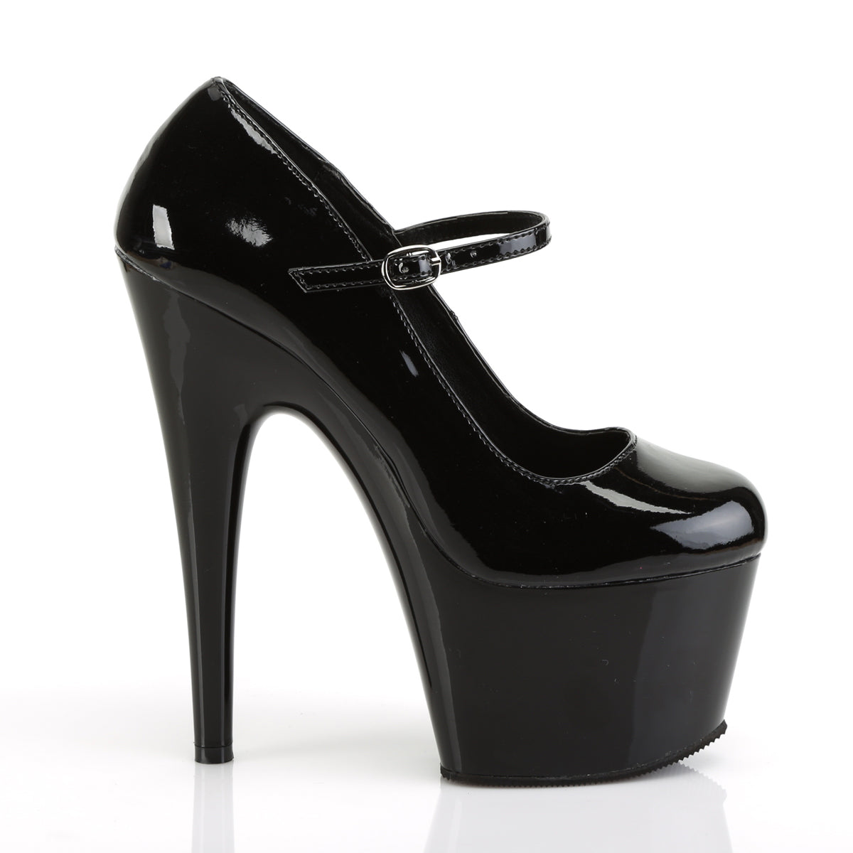 Pleaser Sandalias para mujer ADORE-787 BLK PAT / BLK