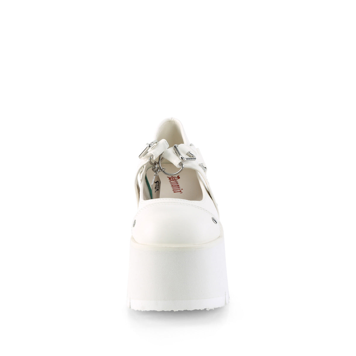 DemoniaCult Pumps ASHES-33 Wht Vegan Leather