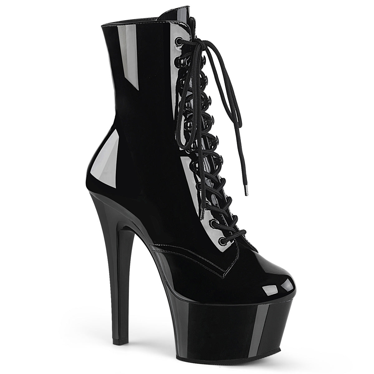 Pleaser Botas de tobillo para mujer ASPIRE-1020 BLK PAT / BLK