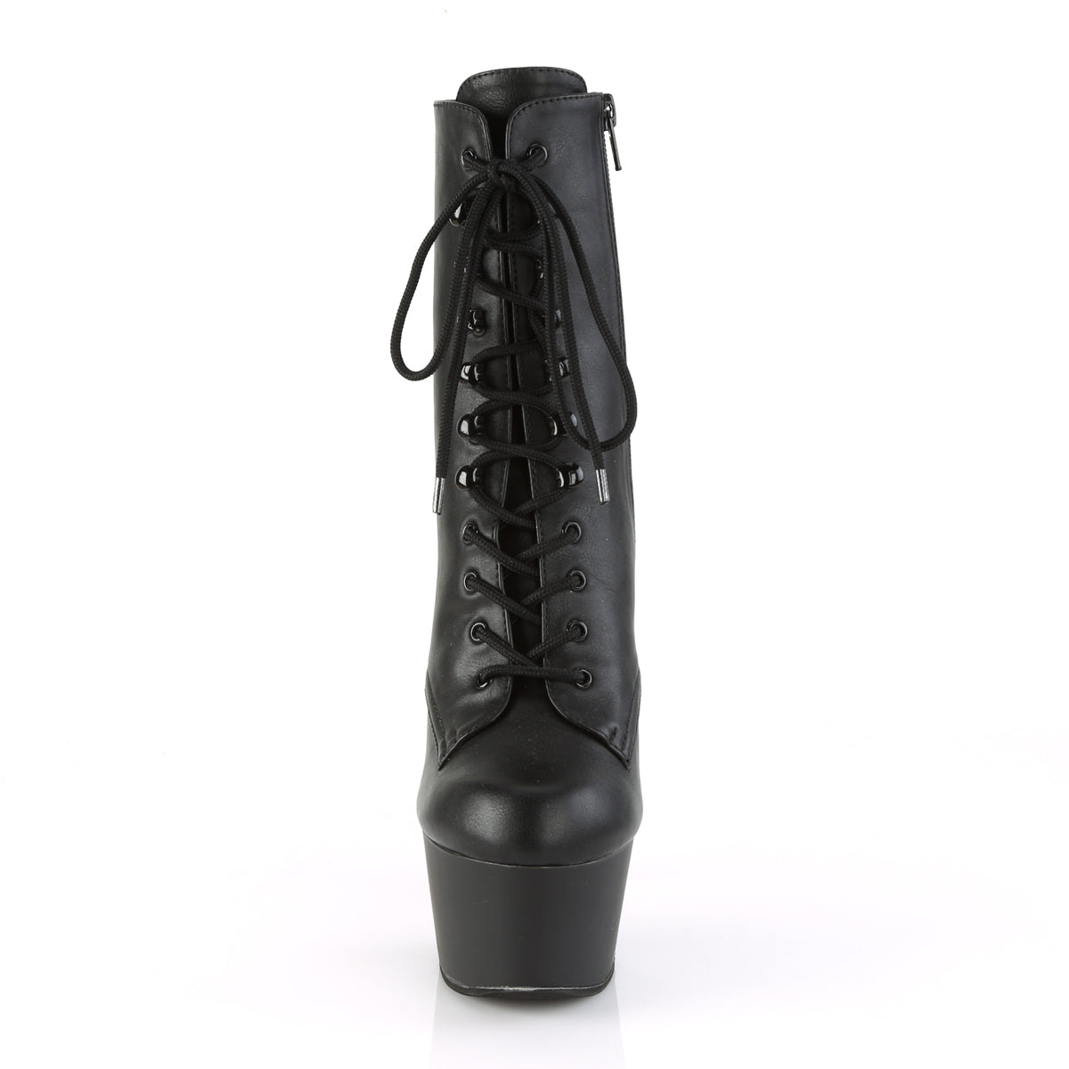Pleaser Botas de tobillo para mujer ASPIRE-1020 BLK Faux Cuero / Blk Mate