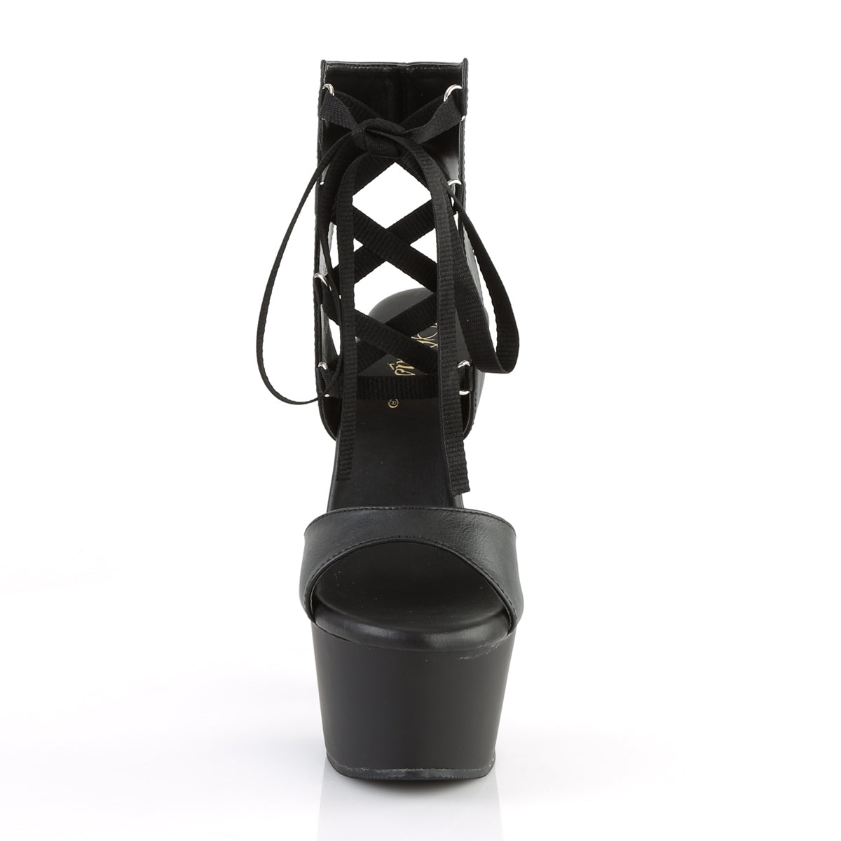 Pleaser Sandalias para mujer ASPIRE-600-14 Blk Faux Cuero / Blk Mate