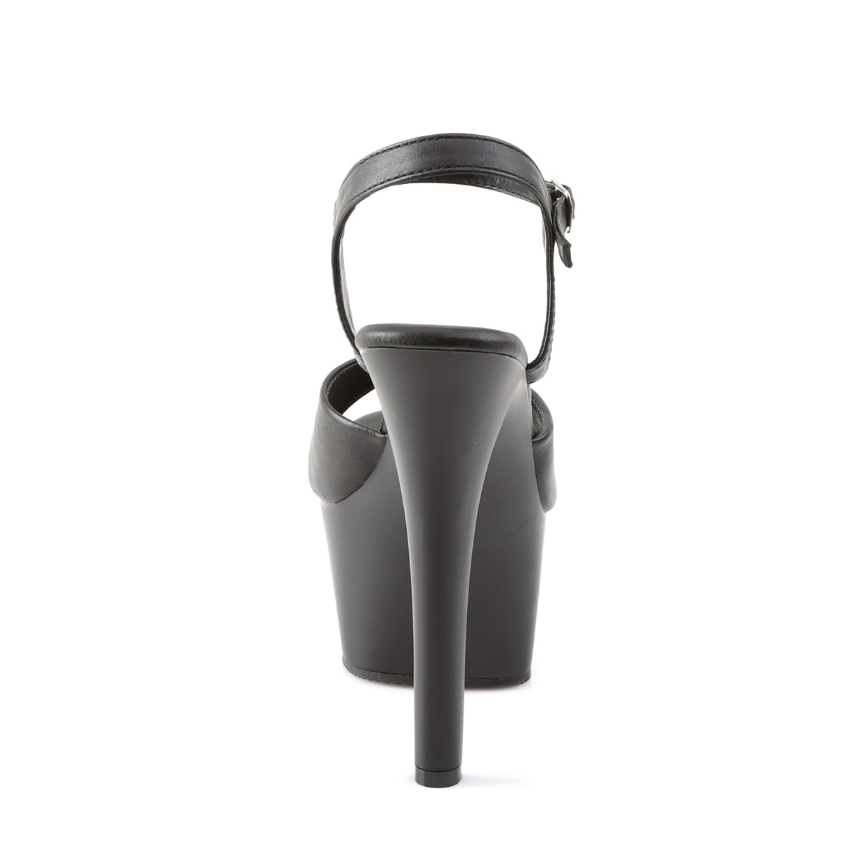Pleaser Sandalias para mujer ASPIRE-609 Blk Faux Cuero / Blk Mate
