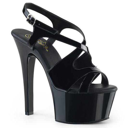 Pleaser Sandalias para mujer ASPIRE-630 BLK PAT / BLK