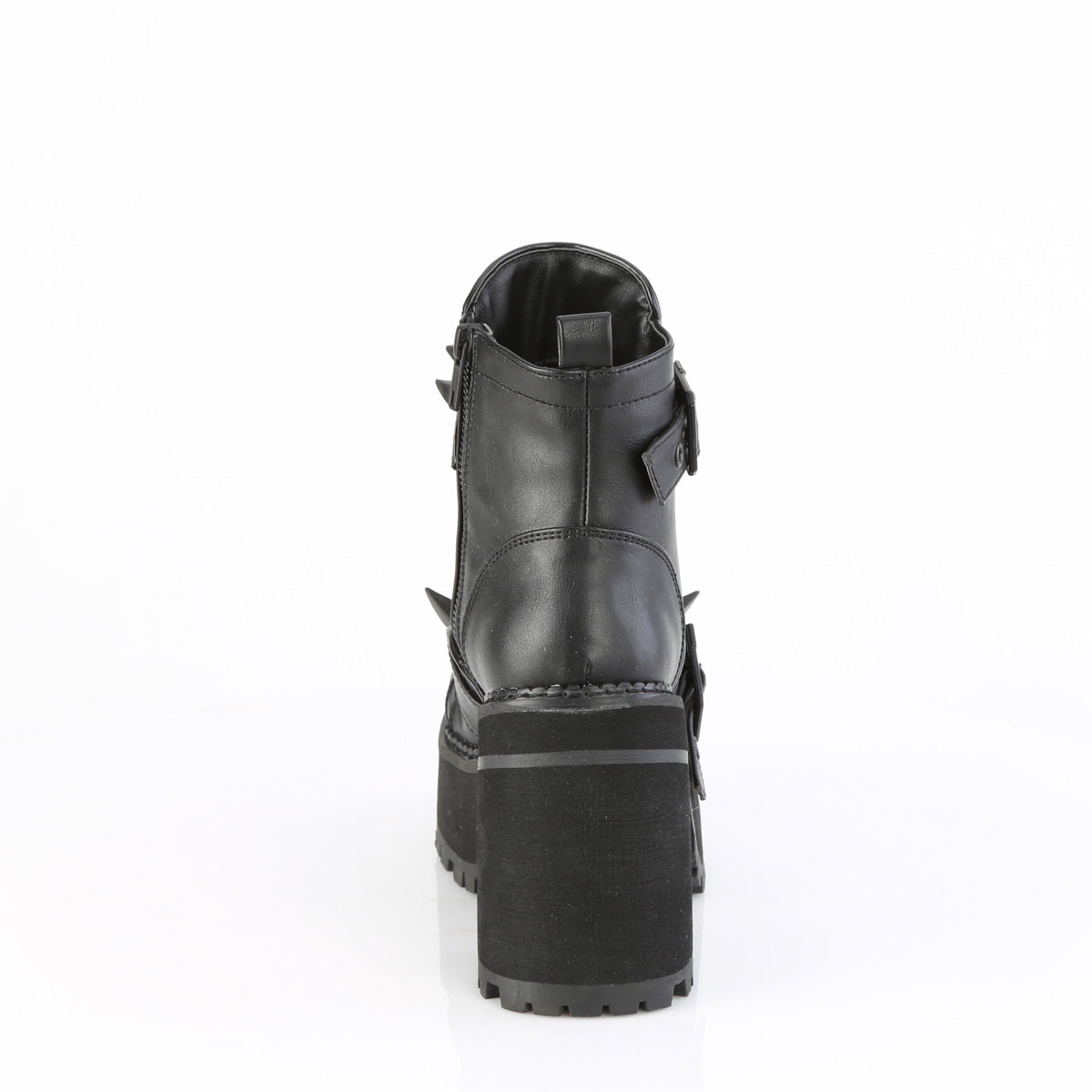 DemoniaCult ASSAULT-72 BLK de cuero vegano