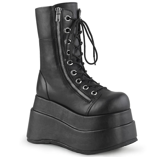 DemoniaCult Botas de mujer BEAR-265 BLK de cuero vegano