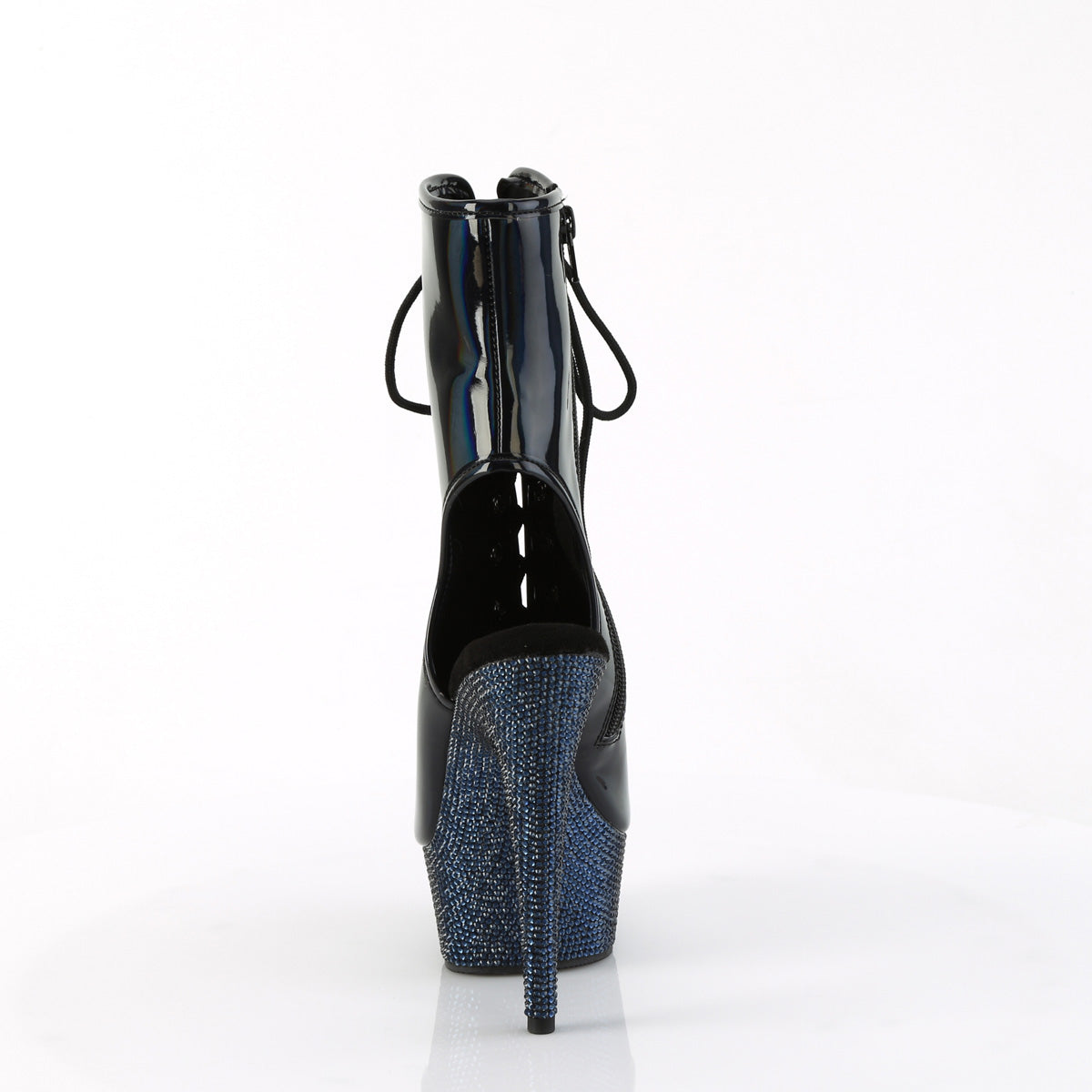Pleaser Botines BEJEWELED-1016-6 BLK Holo Pat/Midnight Blk RS