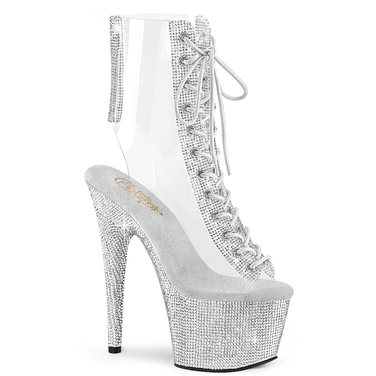 Pleaser Botines BEJEWELED-1016C-2-7 CLR-RS/SLV RS