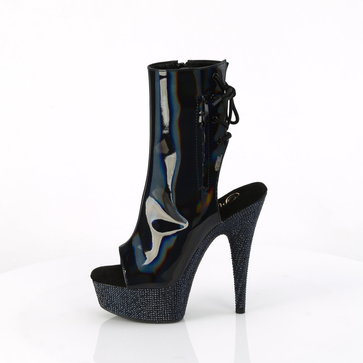 Pleaser Botines BEJEWELED-1018DM-6 BLK Holo Pat/Midnight BLK RS