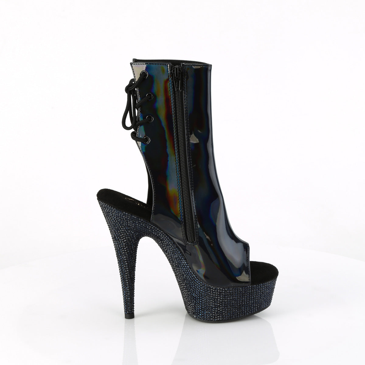 Pleaser Botines BEJEWELED-1018DM-6 BLK Holo Pat/Midnight BLK RS