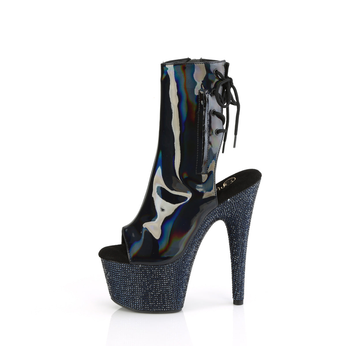 Pleaser Botines BEJEWELED-1018DM-7 BLK Holo Pat/Midnight BLK RS