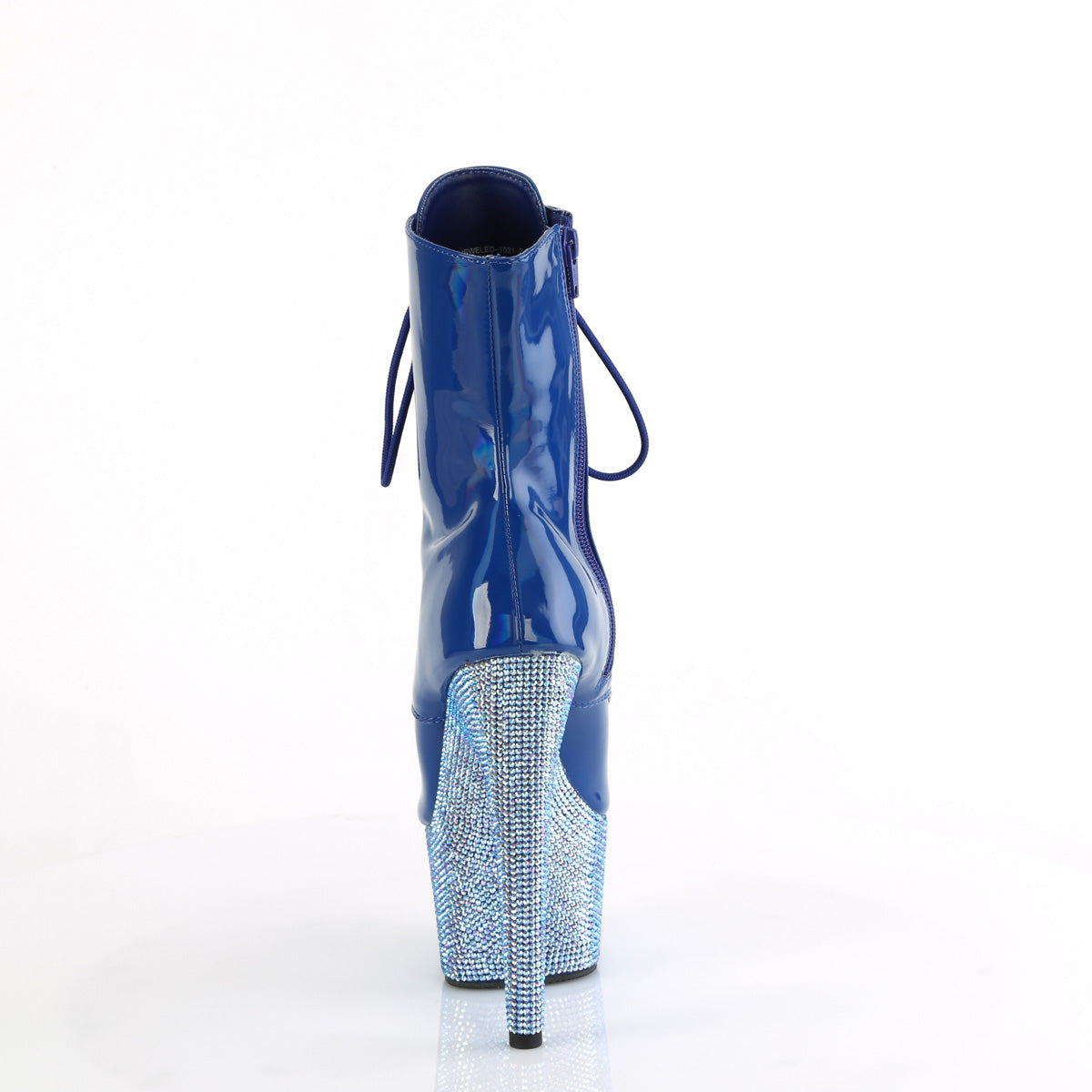 Pleaser BEJEWELED-1021-7 Blue Holo Pat/Blue AB RS