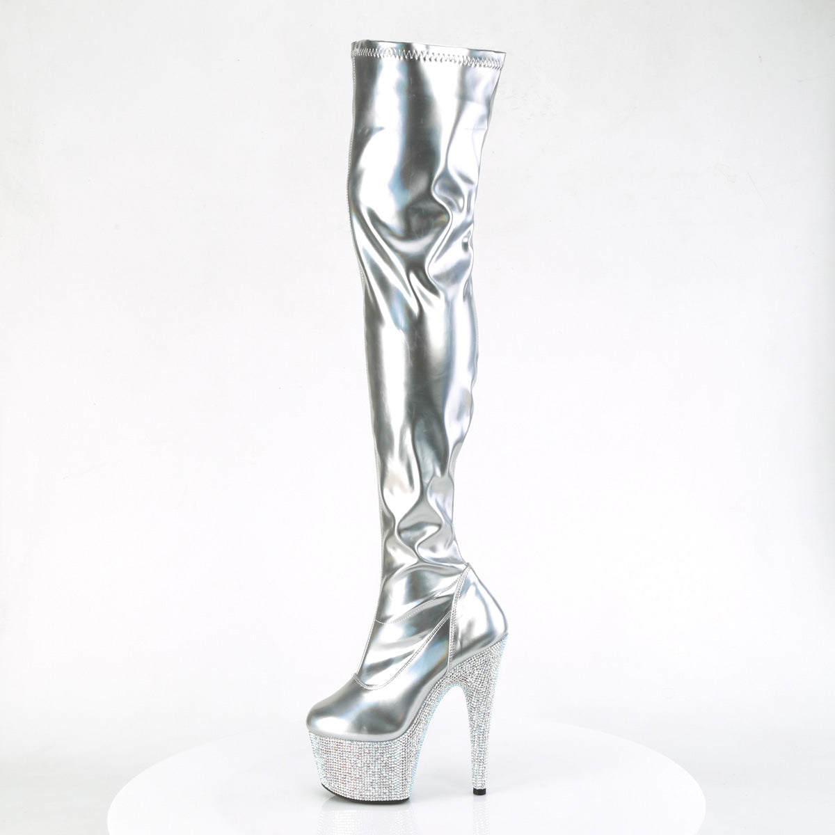 Pleaser Botas BEJEWELED-3000-7 SLV STR HOLO PAT/SLV AB RS