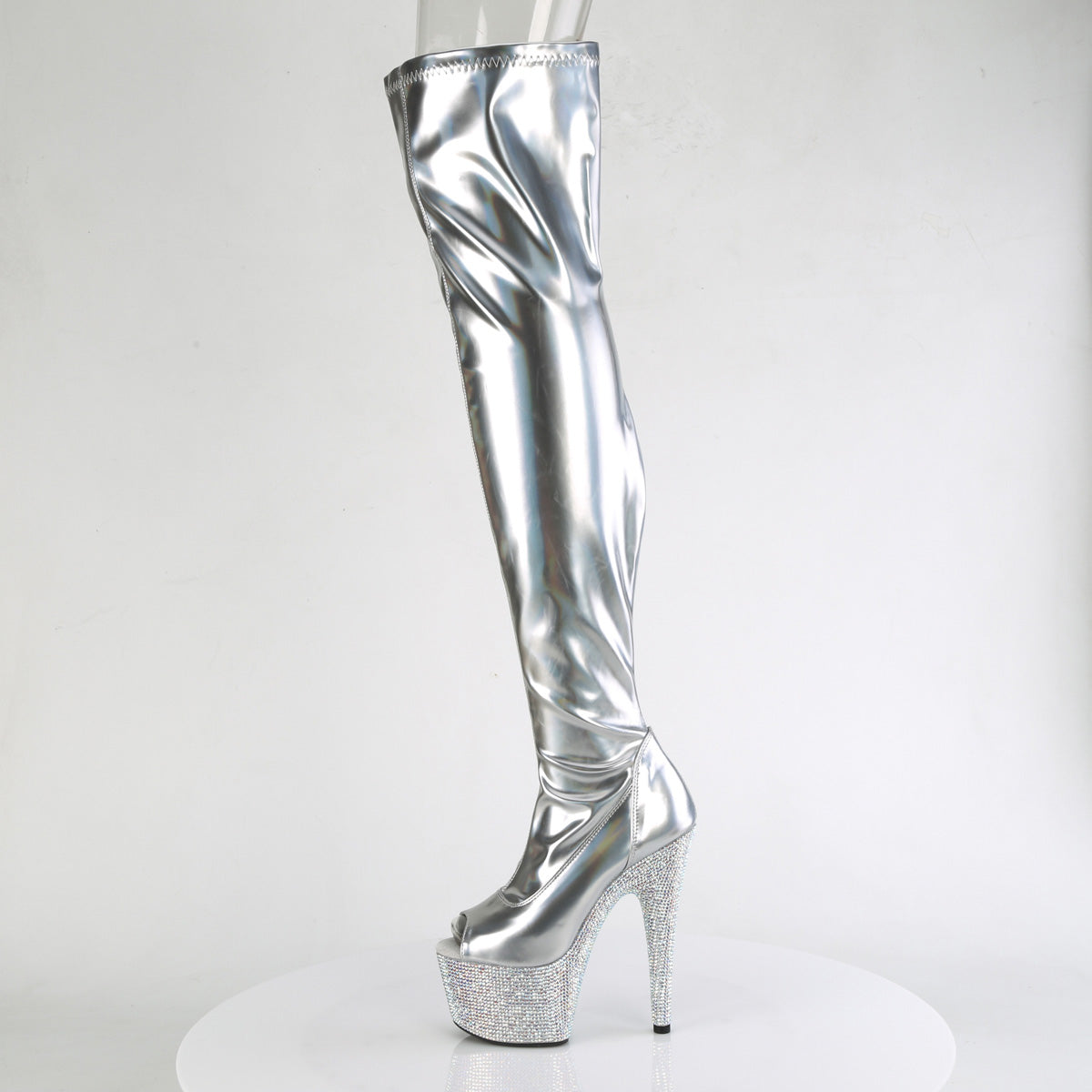 Pleaser Botas BEJEWELED-3011-7 SLV STR HOLO PAT/SLV AB RS