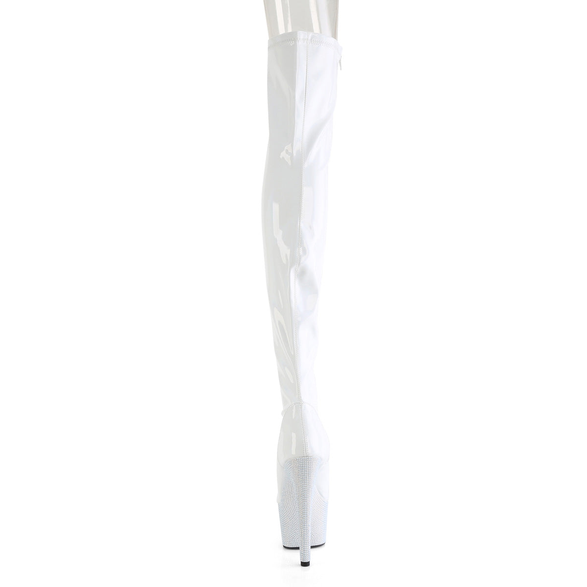 Pleaser Botas BEJEWELED-3011-7 wht str holo pat/wht rs