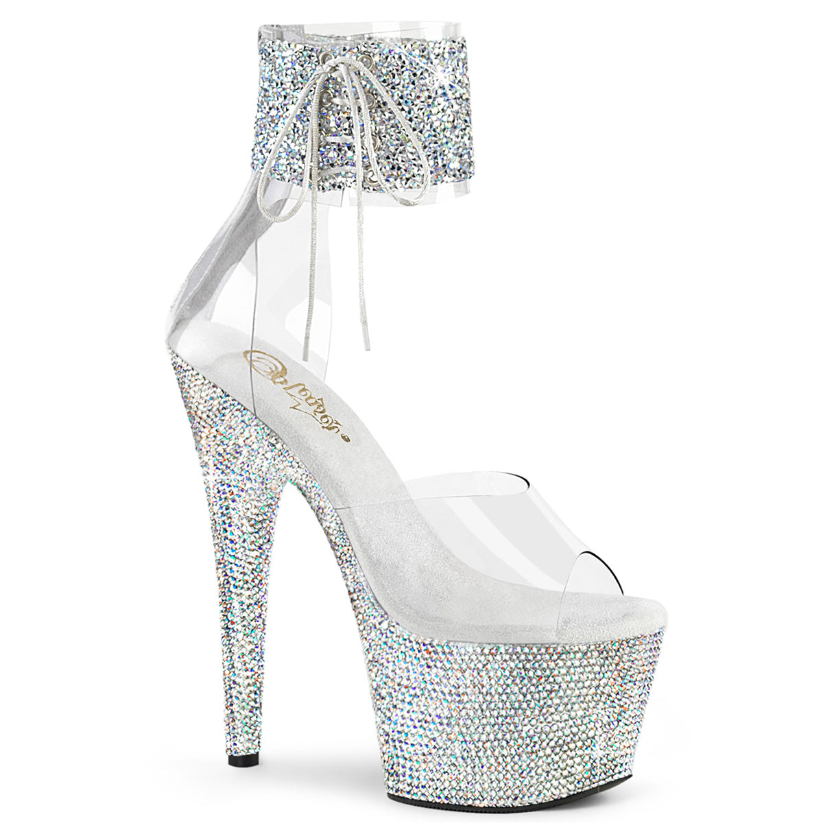 Pleaser Sandalias BEJEWELED-724RS-02 CLR-SLV Multi RS/SLV AB RS