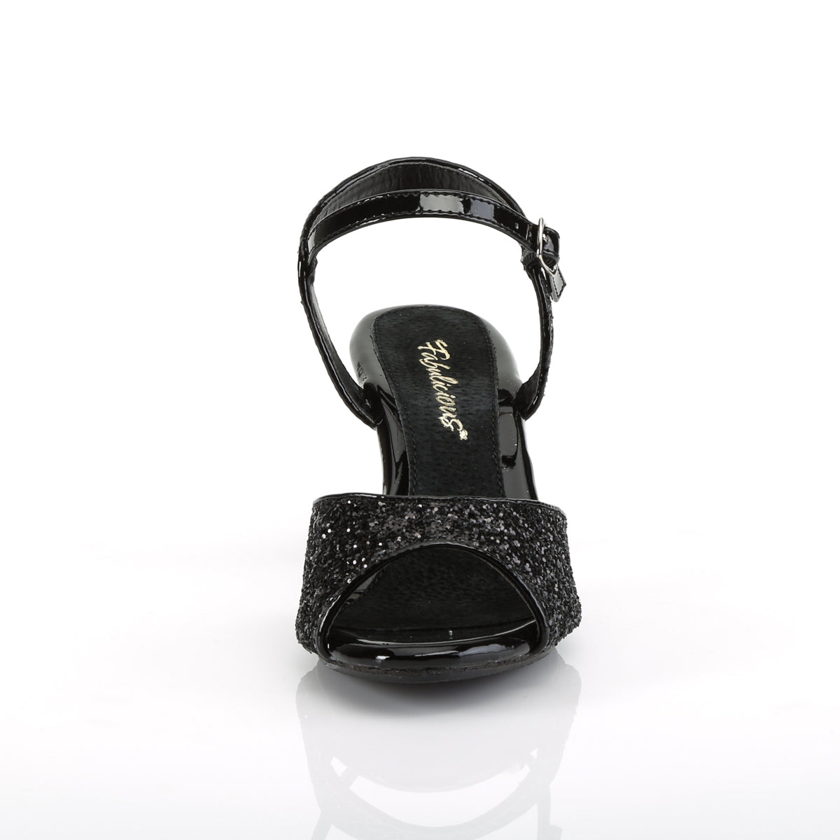 Fabulicious Womens Sandals BELLE-309G Blk Glitter/Blk Glitter