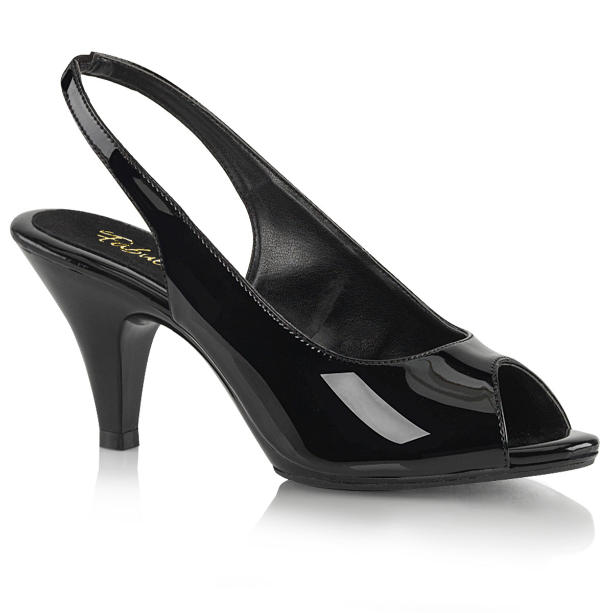 Fabulicious Sandalias para mujer BELLE-368 BLK PAT / BLK