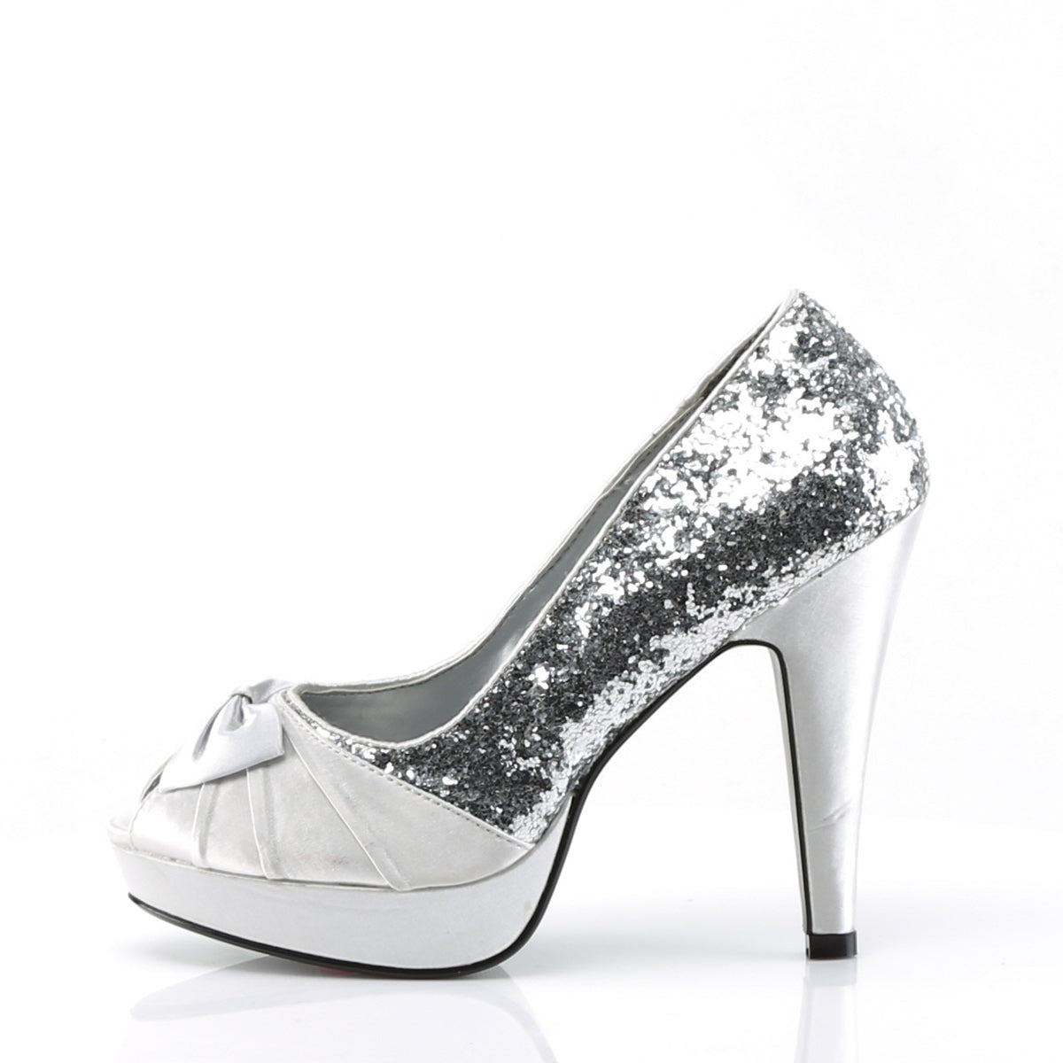 Pin Up Couture Bombas de mujer BETTIE-10 SLV GLTR-SATIN
