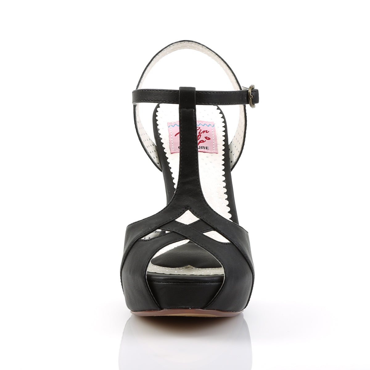 Pin Up Couture Bombas de mujer BETTIE-23 BLK Faux Leather