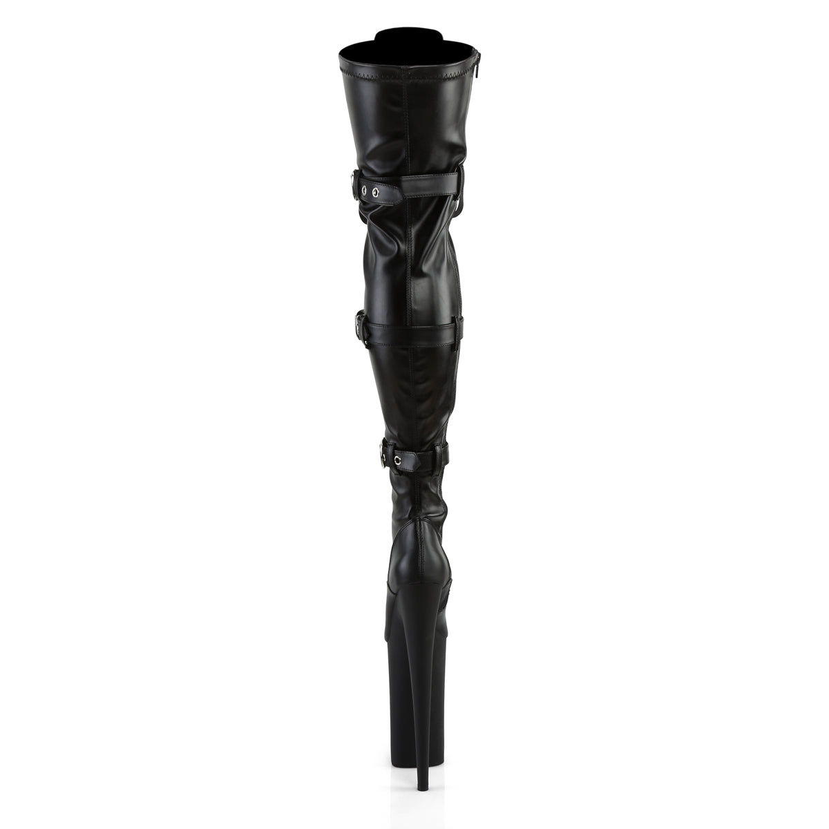 Pleaser Botas de mujer BEYOND-3028 BLK STR Faux Cuero / Blk Mate