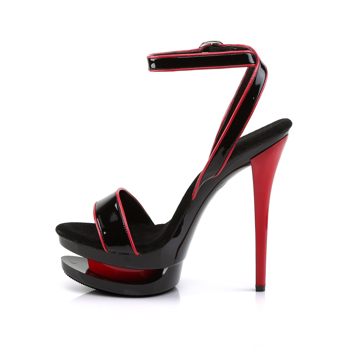 Pleaser Sandalias para mujer BLONDIE-631-2 BLK RED PAT / BLK-ROJO