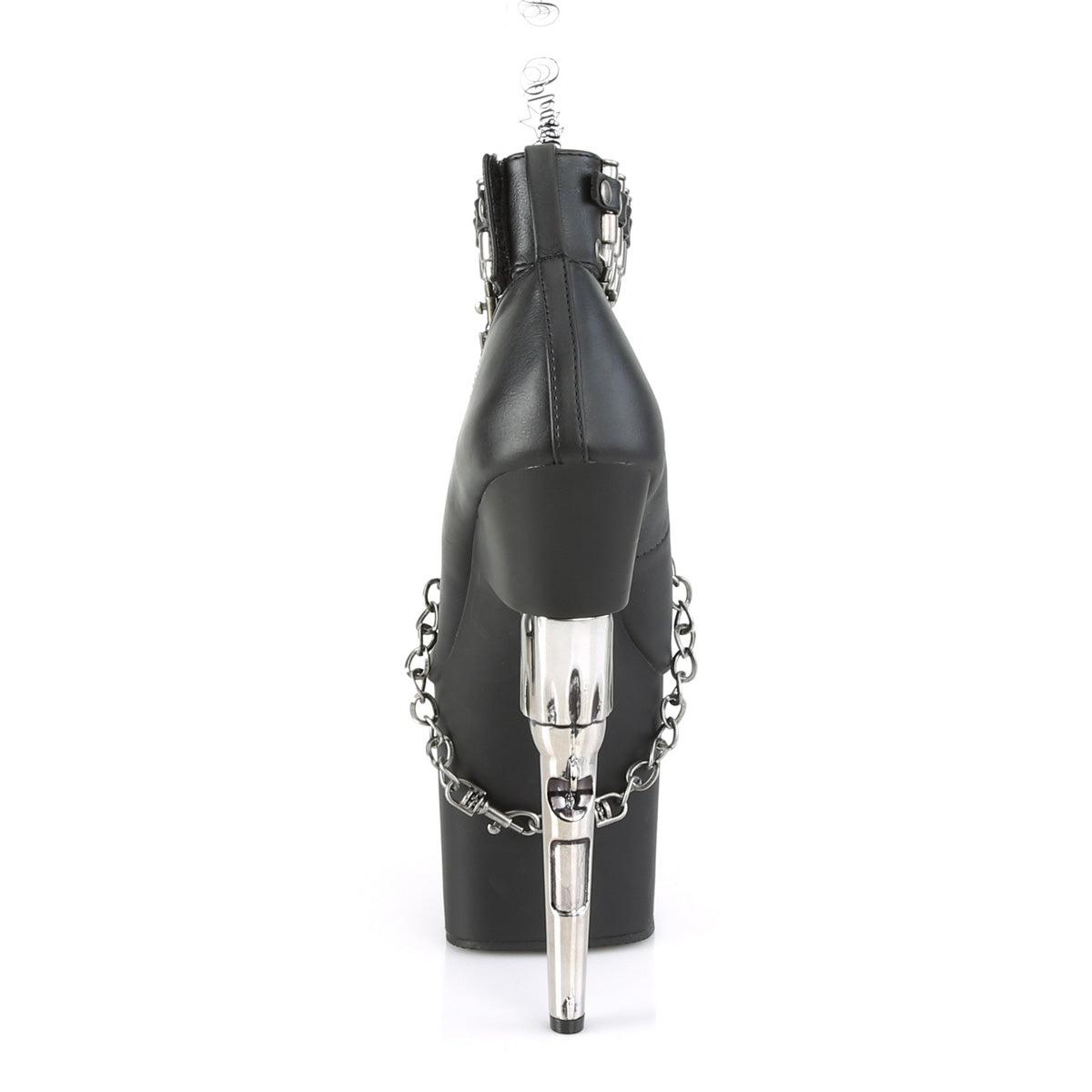 Pleaser Sandalias para mujer BONDGIRL-783 Blk Faux Cuero / Blk Mate