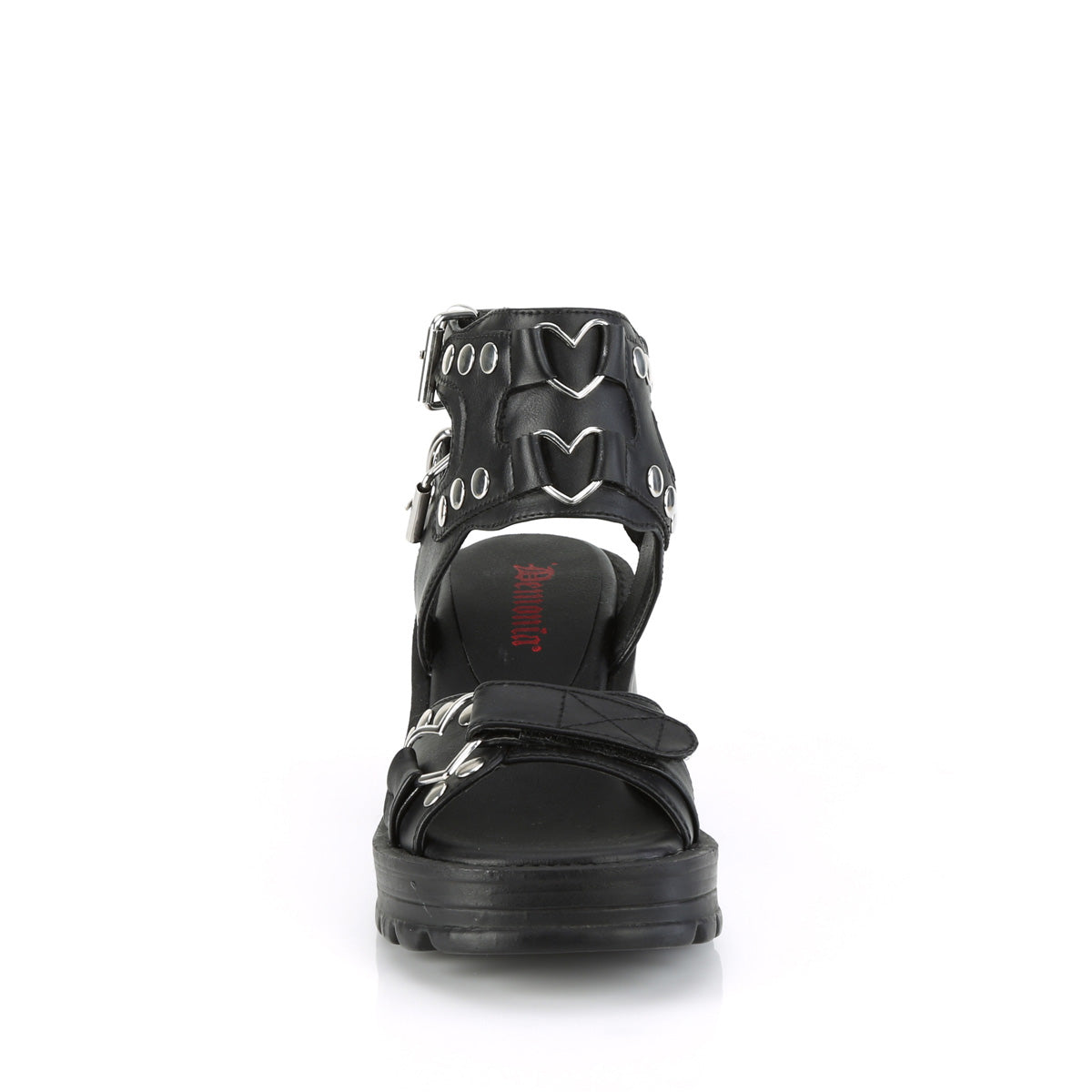 DemoniaCult Zapatillas BRATTY-07 BLK de cuero vegano