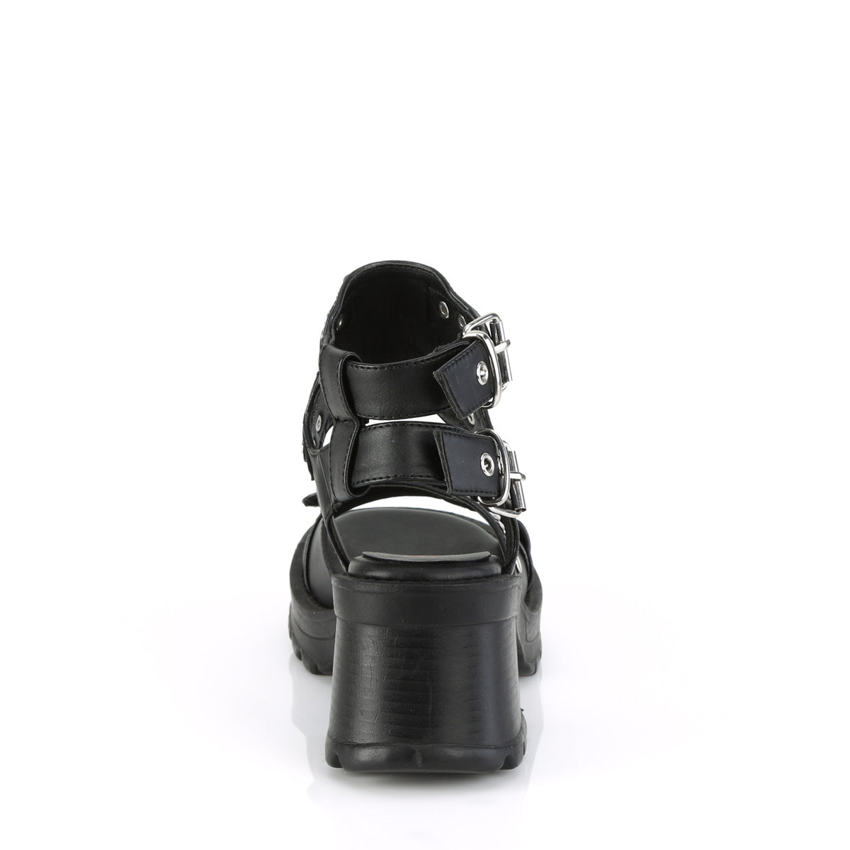 DemoniaCult Zapatillas BRATTY-07 BLK de cuero vegano