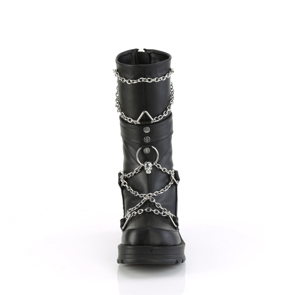 DemoniaCult Botas BRATTY-120 BLK de cuero vegano