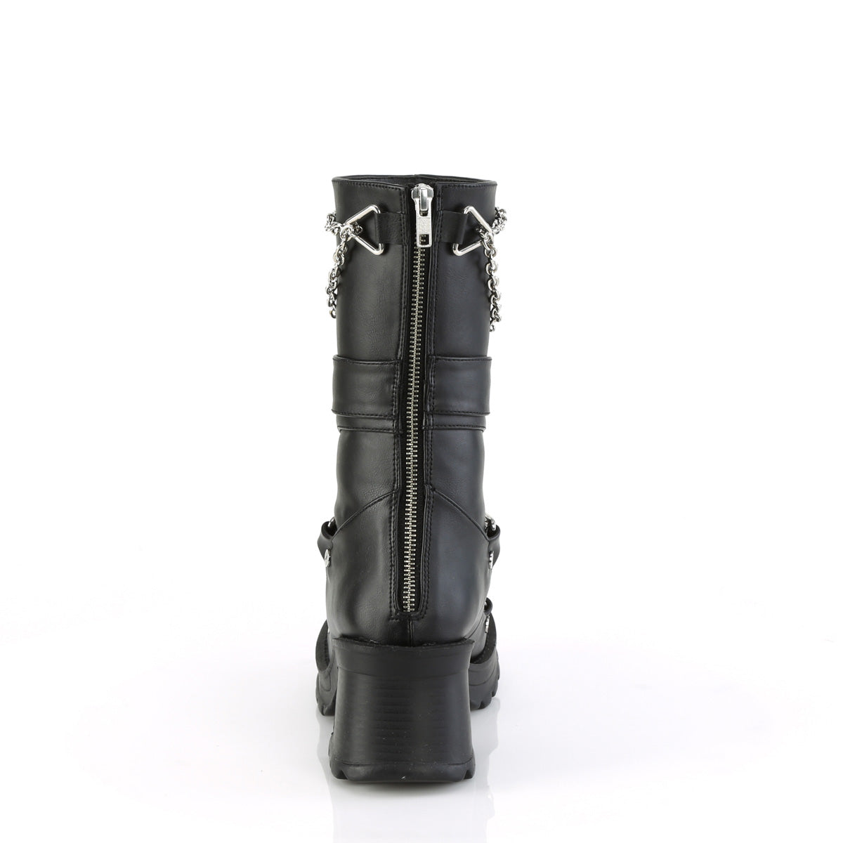 DemoniaCult Botas BRATTY-120 BLK de cuero vegano
