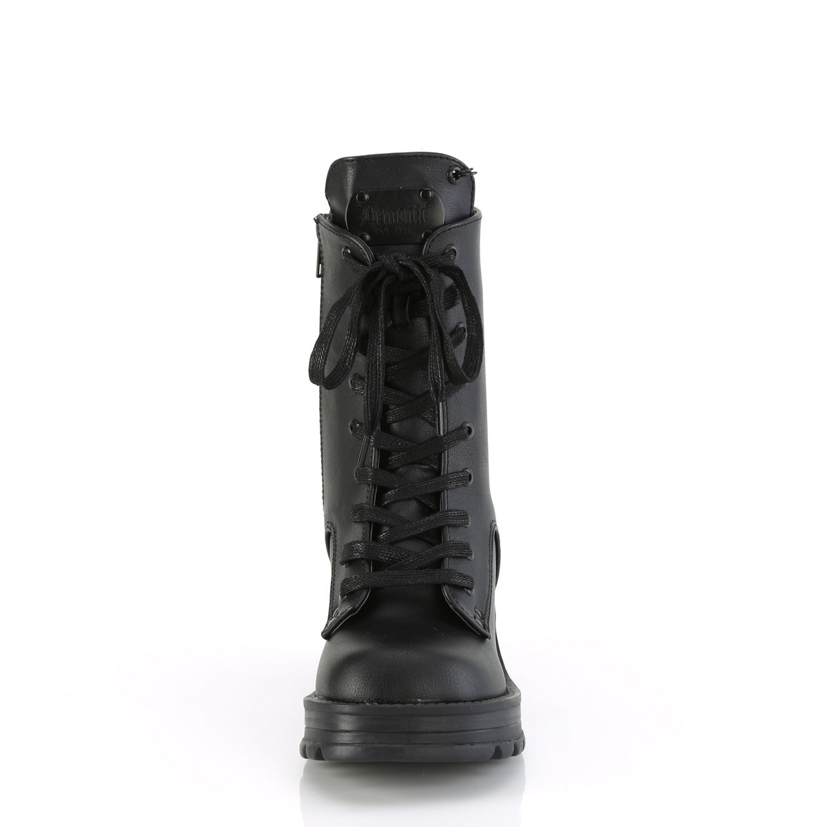 DemoniaCult Botines BRATTY-50 Blk Leather Vegan