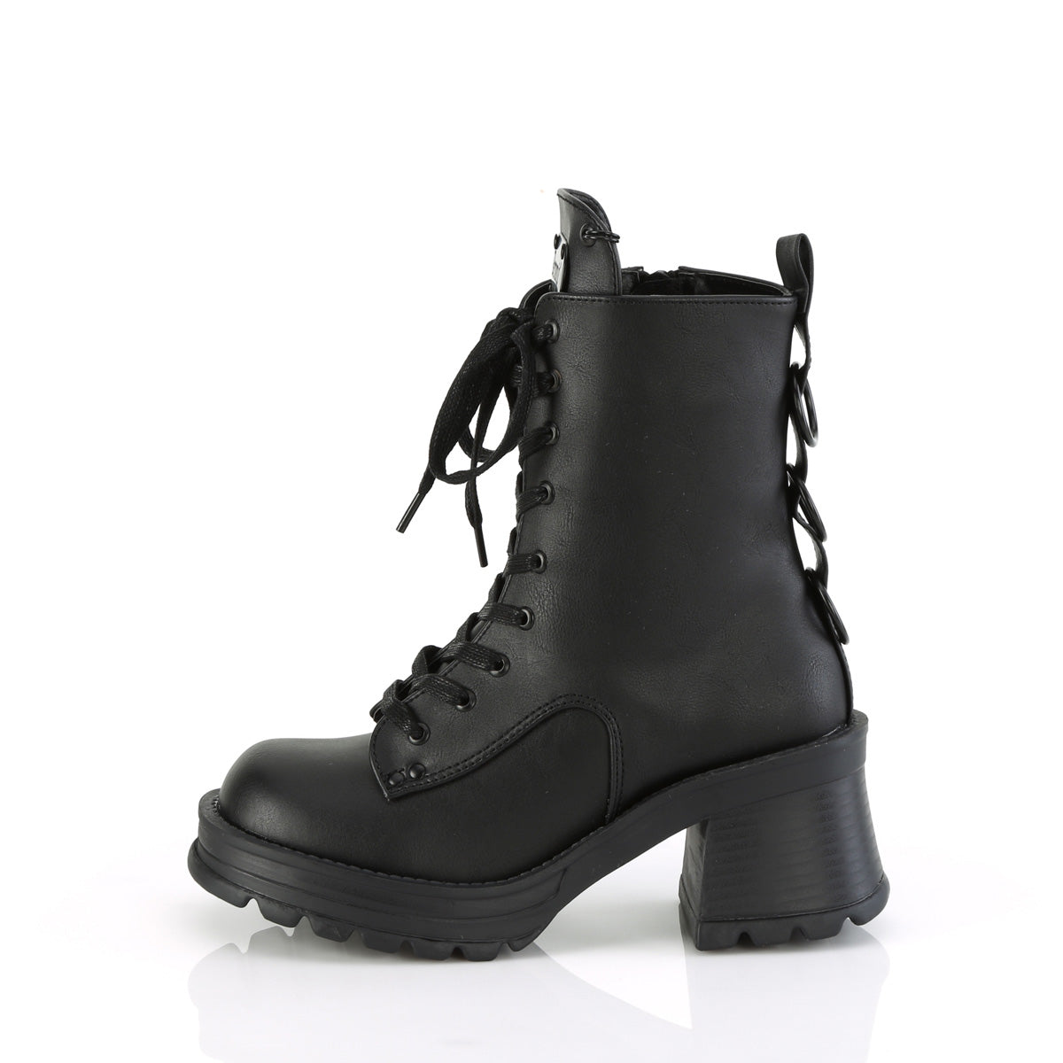 DemoniaCult Botines BRATTY-50 Blk Leather Vegan