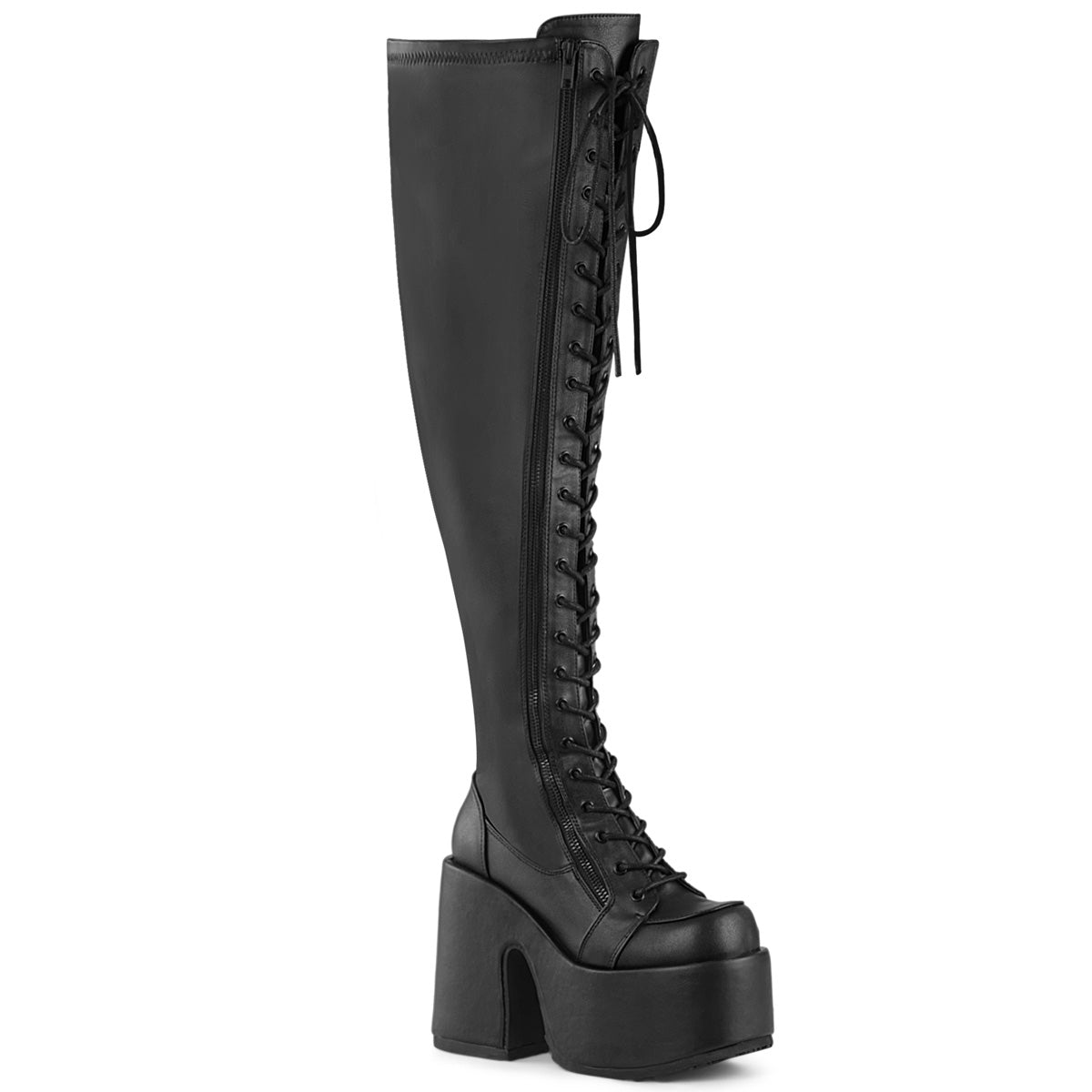 DemoniaCult Botas CAMEL-300WC BLK STR LOOO VEGANO