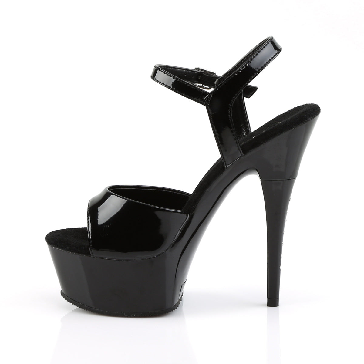 Pleaser Sandalias para mujer CAPTIVA-609 BLK PAT / BLK
