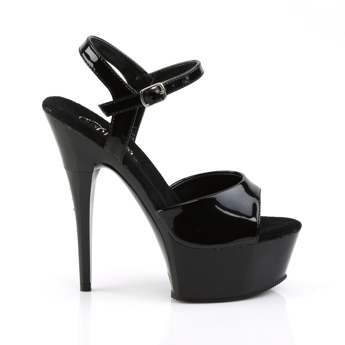 Pleaser Sandalias para mujer CAPTIVA-609 BLK PAT / BLK