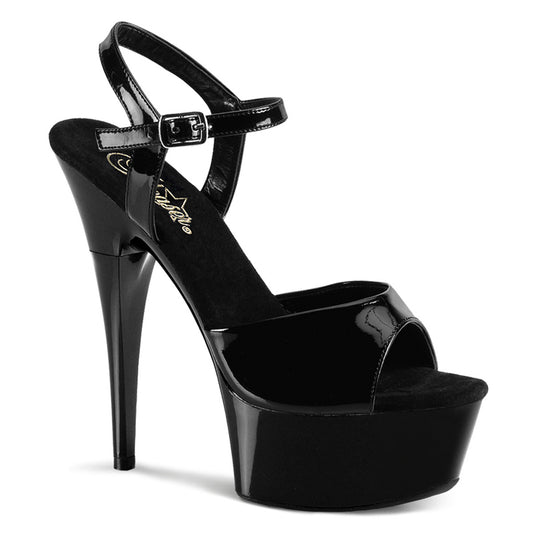 Pleaser Sandalias para mujer CAPTIVA-609 BLK PAT / BLK