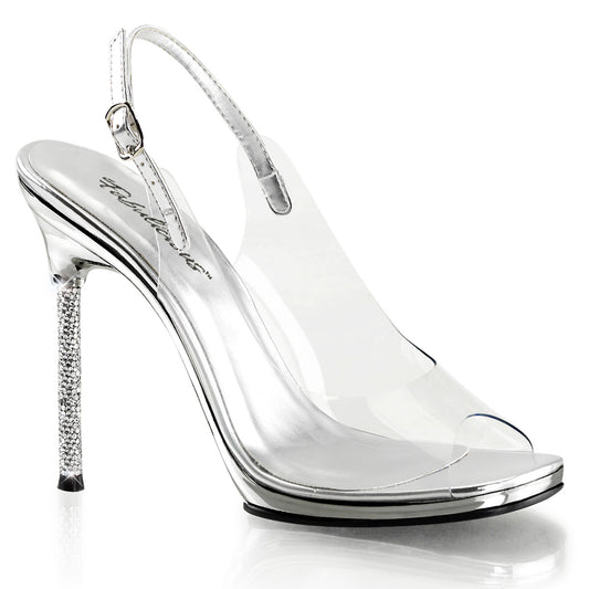 Fabulicious Sandalias para mujer CHIC-18 CLR-SLV PU / SLV Chrome