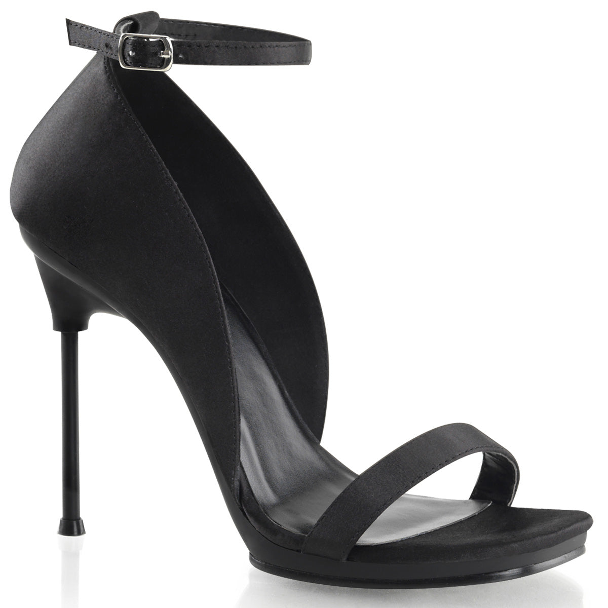Fabulicious Womens Sandals CHIC-35 Blk Satin/Blk Matte
