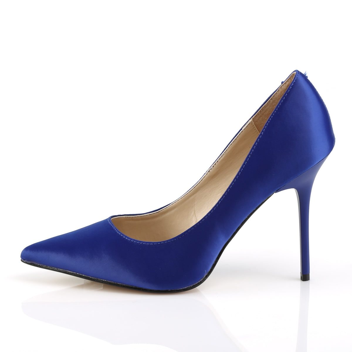 Pleaser Bombas para mujer CLASSIQUE-20 Royal Blue Satin