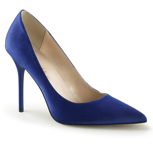 Pleaser Bombas para mujer CLASSIQUE-20 Royal Blue Satin