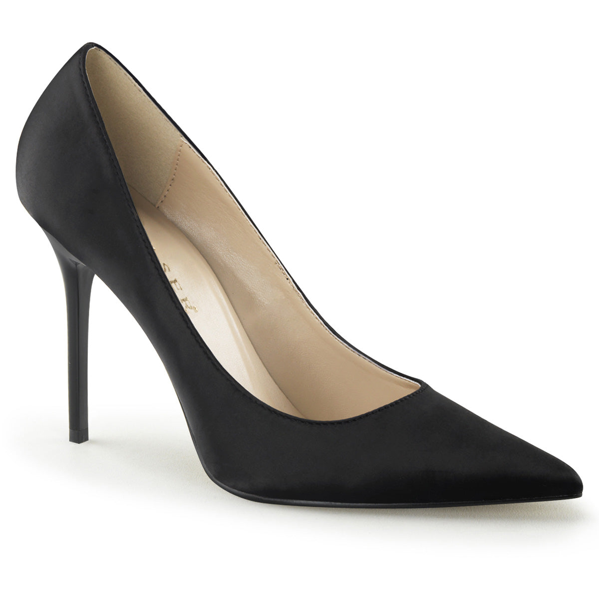 Pleaser Bombas para mujer CLASSIQUE-20 BLK SATIN